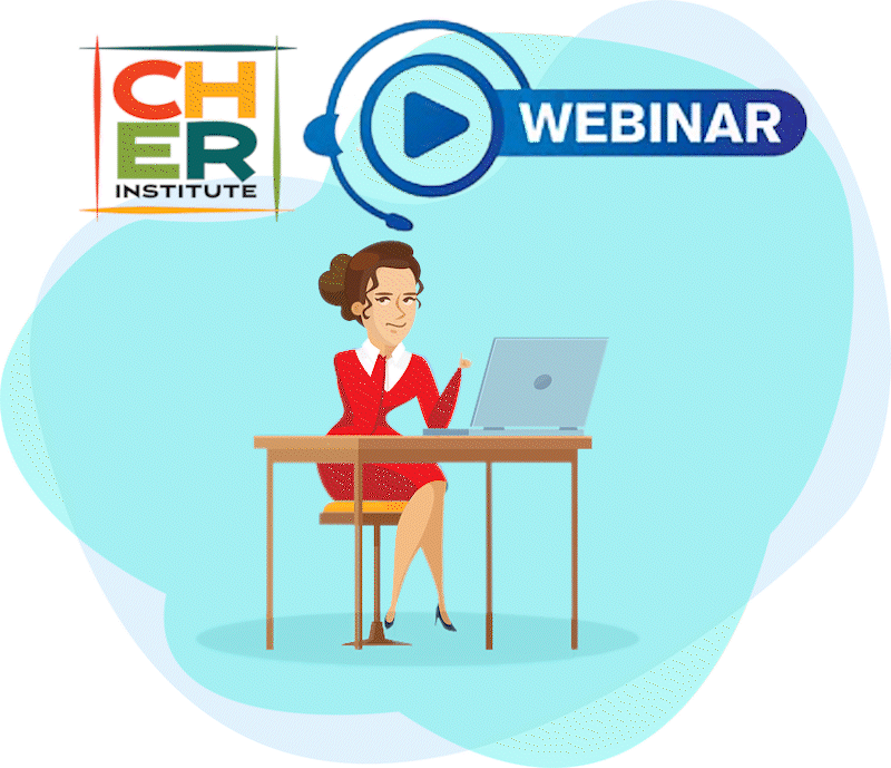 webinar participants animated with CHER Institute logo