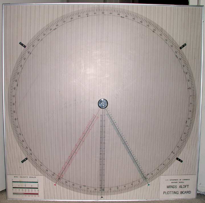 Image of US Weather Bureau Winds Aloft Plotting Board, and link to a large image of the same item