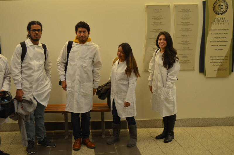 student researchers posing